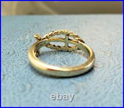 James Avery Retired 14k Rope Ichthus Ring Sz5