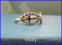 James Avery Retired 14k Rope Ichthus Ring Sz5