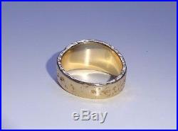 James Avery Retired 14k Sold Gold Textured Pattee Cross Ring 10.4g Size 9