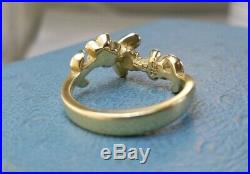 James Avery Retired 14k Solid Gold 3D Bee & Flower Ring Super Cute Sz8 Mint