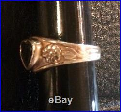 James Avery Retired 14k Solid Gold EMERALD Heart Ring. EXTREMELY RARE Size 4.5