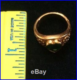 James Avery Retired 14k Solid Gold EMERALD Heart Ring. EXTREMELY RARE Size 4.5