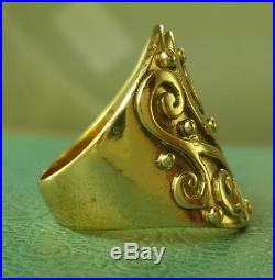 James Avery Retired 14k Solid Yellow Gold Closed Sorrento Ring Sz 7.13+ Grams