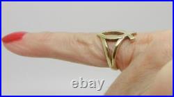 James Avery Retired 14k Yellow Gold Ichthus Ring Size 3.25 Rare Lb3382