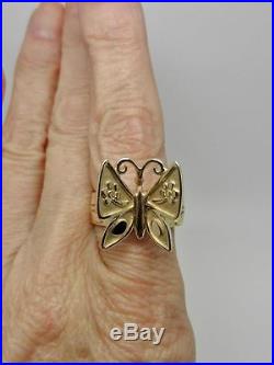 James Avery Retired 14k Yellow Gold Mariposa Butterfly Ring Size 9 Lb2804