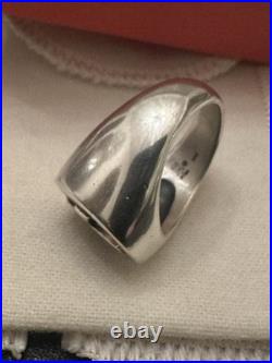 James Avery Retired 14kt Gold & Sterling Silver WBand Radiant Cross Ring Sz 7.5