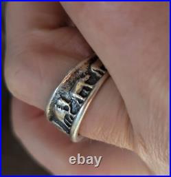 James Avery Retired 2 by 2 Animals Ring Size 8.5