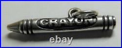 James Avery Retired 3D Sterling Crayon Cut Ring Charm