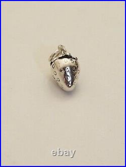 James Avery Retired 3d Strawberry Charm Sterling Silver No Jump Ring