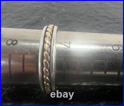 James Avery Retired 925/14KT Rope Band Ring Sz 7.25 3.8 Grams