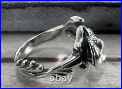 James Avery Retired 925 3D Frog Wrap Ring Sz 9.5 8.7 Grams