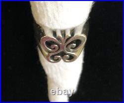 James Avery Retired 925 STERLING SILVER Open Spring BUTTERFLY Ring SIZE 5
