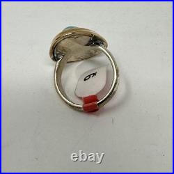 James Avery Retired 925 Silver & Bronze Puerto De Luna Turquoise Ring Size 9