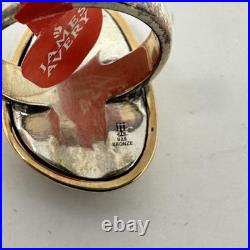 James Avery Retired 925 Silver & Bronze Puerto De Luna Turquoise Ring Size 9