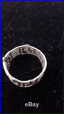 James Avery Retired. 925 Silver Musical Notes Amazing Grace Ring Size 11-11.5