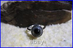 James Avery Retired 925 Sterling Cabochon Onyx Gemstone Beaded Ring Size 5.5