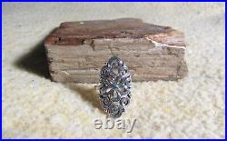 James Avery Retired 925 Sterling Full Bloom Tracery Scrolled Floral Ring Size 10
