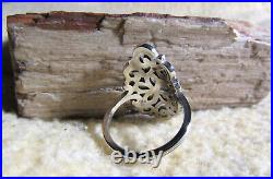 James Avery Retired 925 Sterling Full Bloom Tracery Scrolled Floral Ring Size 10