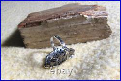 James Avery Retired 925 Sterling Full Bloom Tracery Scrolled Floral Ring Size 10