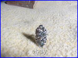 James Avery Retired 925 Sterling Full Bloom Tracery Scrolled Floral Ring Size 10