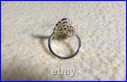 James Avery Retired 925 Sterling Full Bloom Tracery Scrolled Floral Ring Size 10
