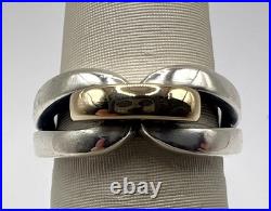 James Avery Retired 925 Sterling Silver & 14k Gold Enduring Bond Ring Size 7
