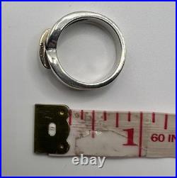 James Avery Retired 925 Sterling Silver & 14k Gold Enduring Bond Ring Size 7