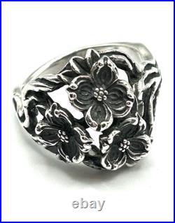 James Avery Retired 925 Sterling Silver 3 Triple Flower Dogwood Ring Size 7.75 James Avery Retired 925 Sterling Silver 3 Triple Flower Dogwood Ring Size 7.75
