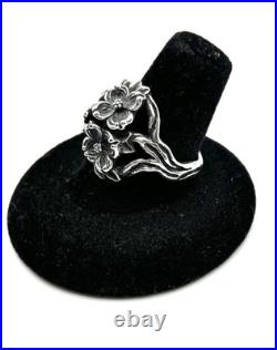 James Avery Retired 925 Sterling Silver 3 Triple Flower Dogwood Ring Size 7.75 James Avery Retired 925 Sterling Silver 3 Triple Flower Dogwood Ring Size 7.75