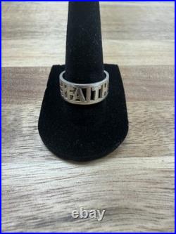 James Avery Retired 925 Sterling Silver 925 Faith Love Hope Ring Size 8.75 L631