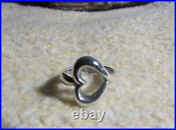 James Avery Retired 925 Sterling Silver Abounding Heart Ring Size 8.5