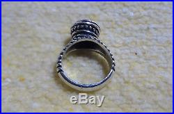 James Avery Retired 925 Sterling Silver African Beaded Swirl Ring Size 7.0