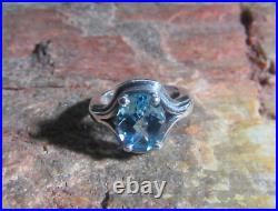 James Avery Retired 925 Sterling Silver Blue Topaz Adriana Ring Size 4.5