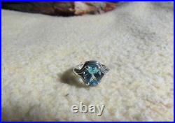 James Avery Retired 925 Sterling Silver Blue Topaz Adriana Ring Size 4.5