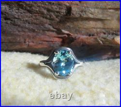 James Avery Retired 925 Sterling Silver Blue Topaz Adriana Ring Size 4.5
