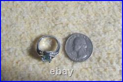 James Avery Retired 925 Sterling Silver Blue Topaz Adriana Ring Size 4.5