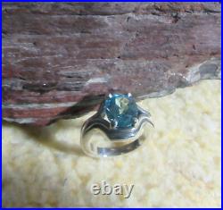 James Avery Retired 925 Sterling Silver Blue Topaz Adriana Ring Size 4.5