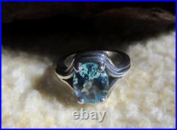 James Avery Retired 925 Sterling Silver Blue Topaz Adriana Ring Size 4.5