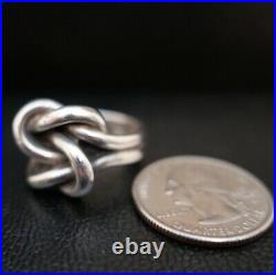 James Avery Retired 925 Sterling Silver Bold Lovers Knot Ring Size 8