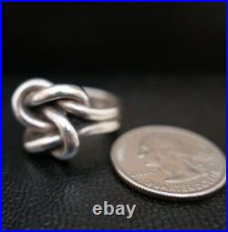 James Avery Retired 925 Sterling Silver Bold Lovers Knot Ring Size 8