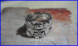 James Avery Retired 925 Sterling Silver Continuous Angels Band Ring Size 6.5