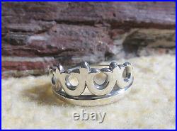James Avery Retired 925 Sterling Silver Crown Ring Size 9