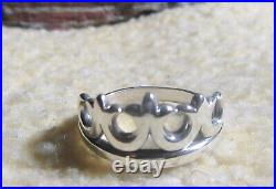 James Avery Retired 925 Sterling Silver Crown Ring Size 9