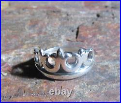 James Avery Retired 925 Sterling Silver Crown Ring Size 9