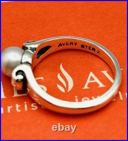 James Avery Retired 925 Sterling Silver Cultured Pearl Scroll Ring Size 6.5