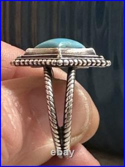James Avery Retired 925 Sterling Silver Dakota Ring with Turquoise Size 7.0