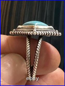 James Avery Retired 925 Sterling Silver Dakota Ring with Turquoise Size 7.0