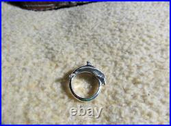 James Avery Retired 925 Sterling Silver Dolphin Ring Size 5