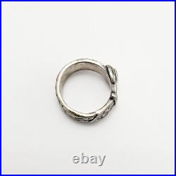 James Avery Retired 925 Sterling Silver Floral Belt & Buckle Ring Size 6.0