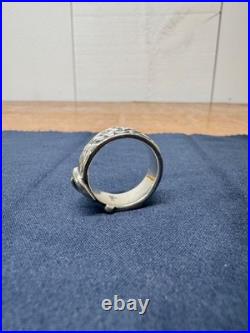 James Avery Retired 925 Sterling Silver Floral Belt & Buckle Ring Size 6.0